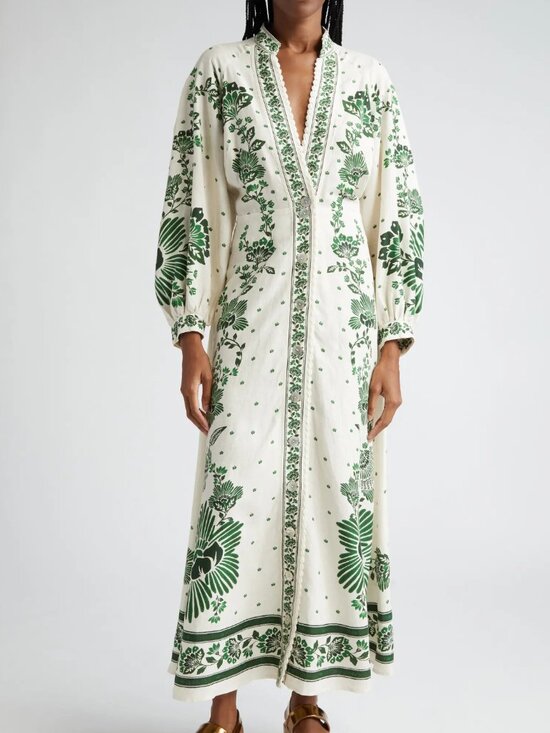 FARM Rio Dresses & Skirts - NWOT FARM Rio Forest Soul Maxi Dress with Green Floral Print